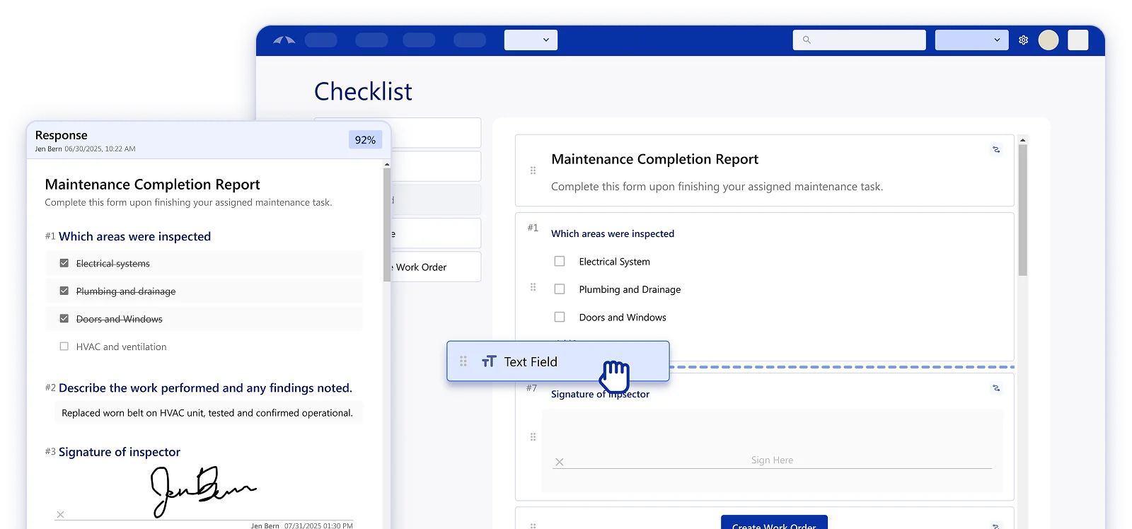 Checklist forms preview