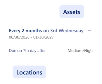 Preventative maintenance scheduler preview